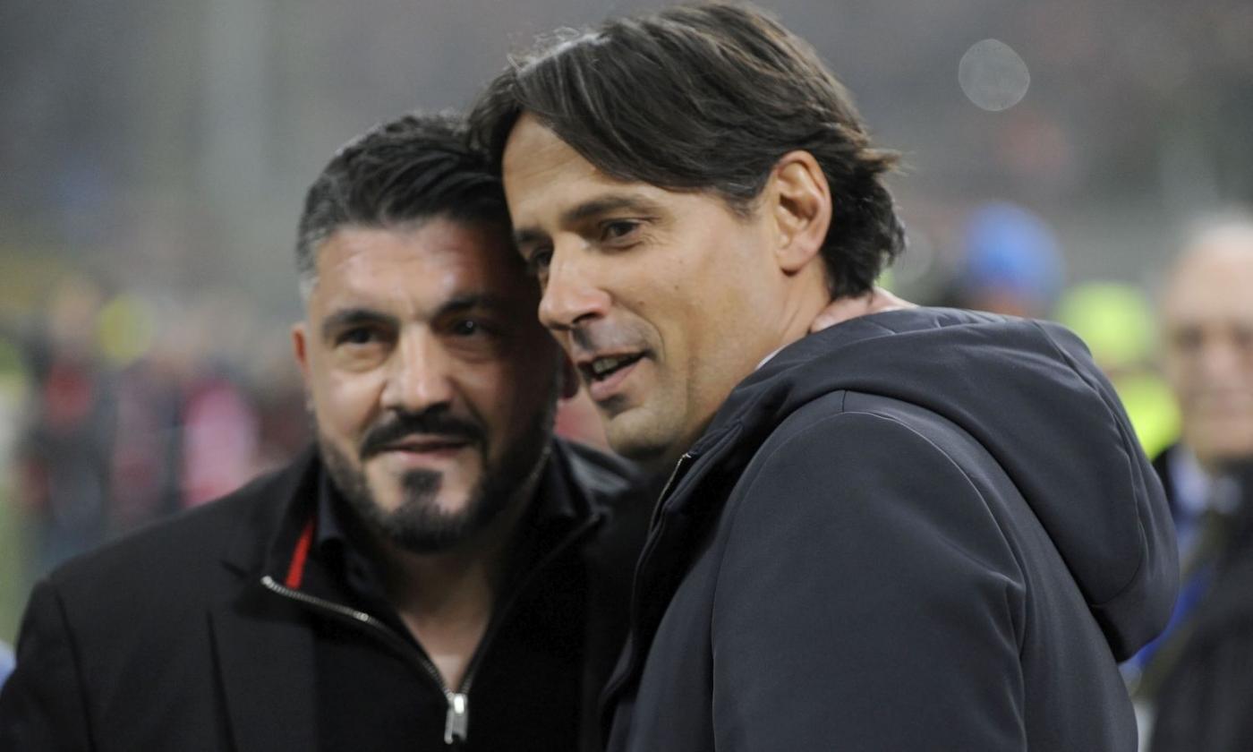 Milan e Lazio, panchine appese alla Coppa: Gattuso-Inzaghi, chi perde salta