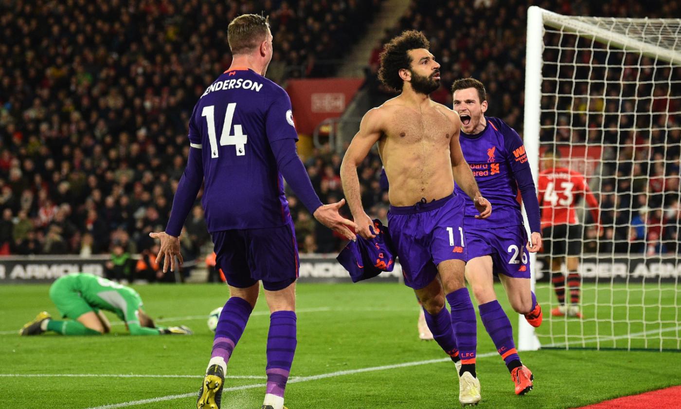 Premier: rimonta del Liverpool a Southampton, Salah torna al gol e firma il sorpasso sul Manchester City