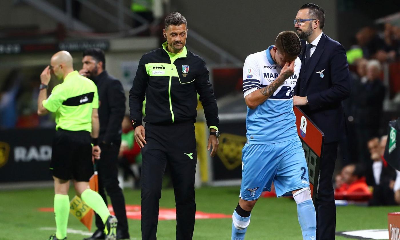 Milinkovic-Savic injury, Lazio star leaves the pitch in tears: the latest