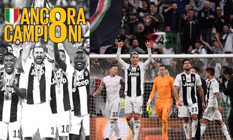 I 37 scudetti nella strana festa dello Stadium, con gli striscioni a testa in giù
