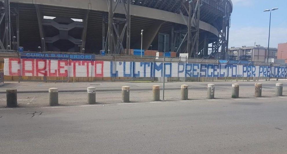 Napoli, la Digos indaga sugli striscioni dei contestatori 