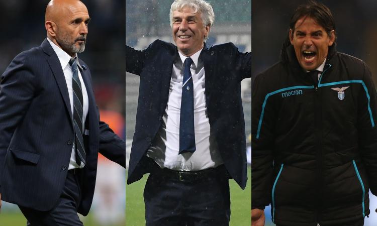 Da Spalletti a Gasperini e Inzaghi: otto allenatori dei primi dieci pronti a saltare