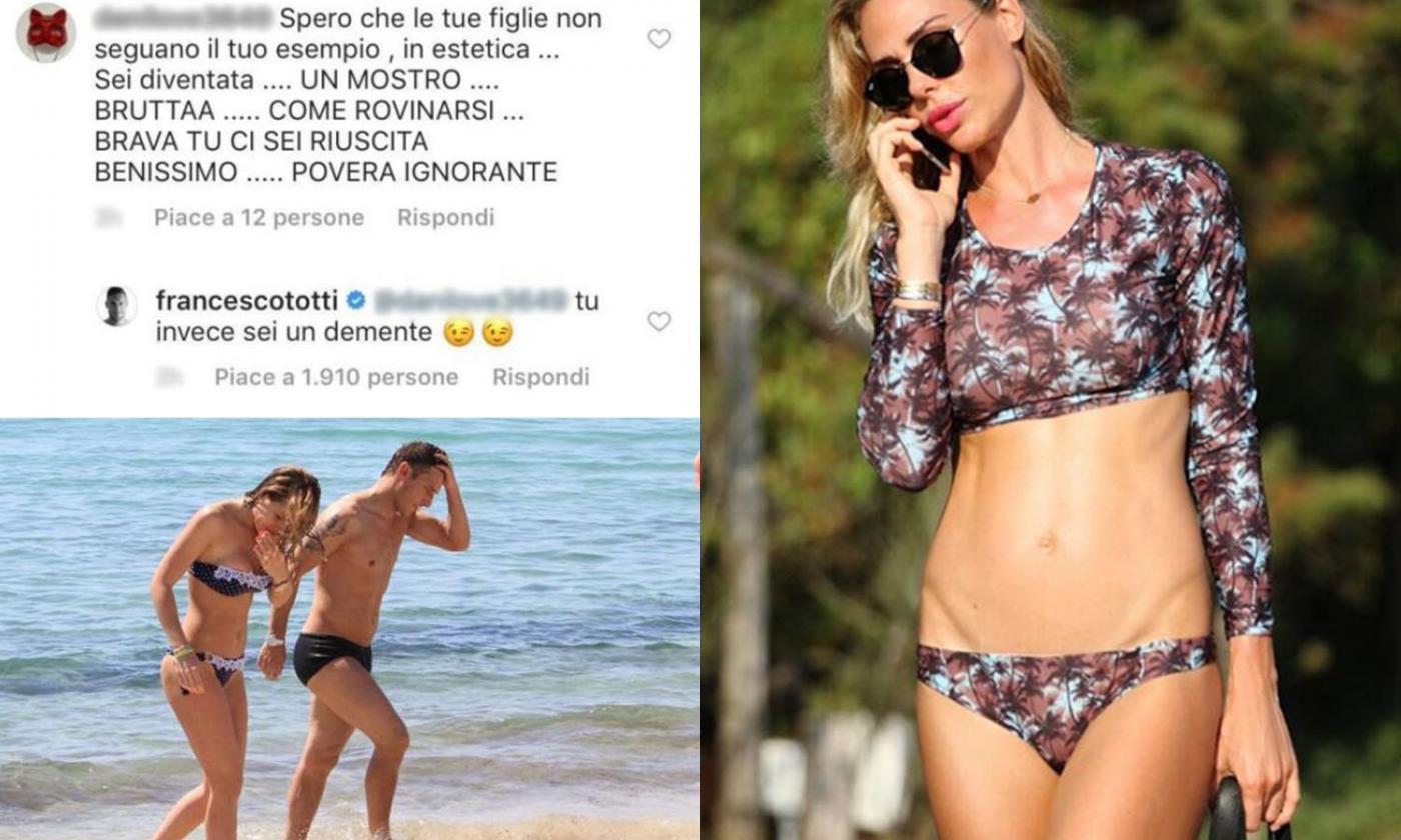 Hater contro Ilary: 'Sei diventata brutta, un mostro'. Totti la difende: 'Povero demente' FOTO e VIDEO