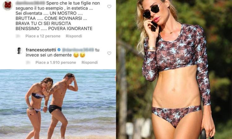Hater contro Ilary: 'Sei diventata brutta, un mostro'. Totti la difende: 'Povero demente' FOTO e VIDEO