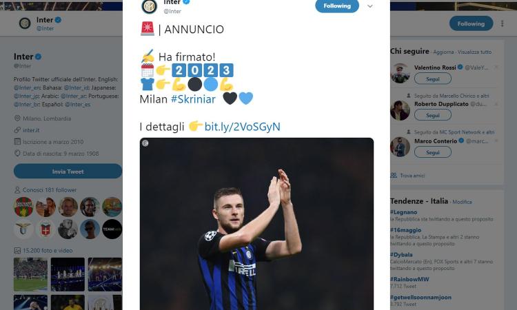 Inter, UFFICIALE: Skriniar ha rinnovato