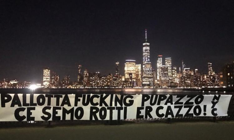 Roma, la protesta contro Pallotta è globale: striscioni a New York e Sydney