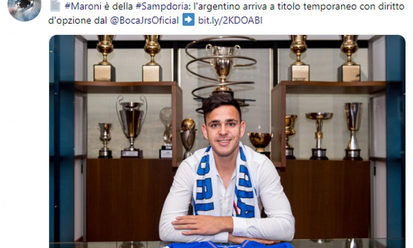 Sampdoria: tornano i nazionali, Maroni non recupera