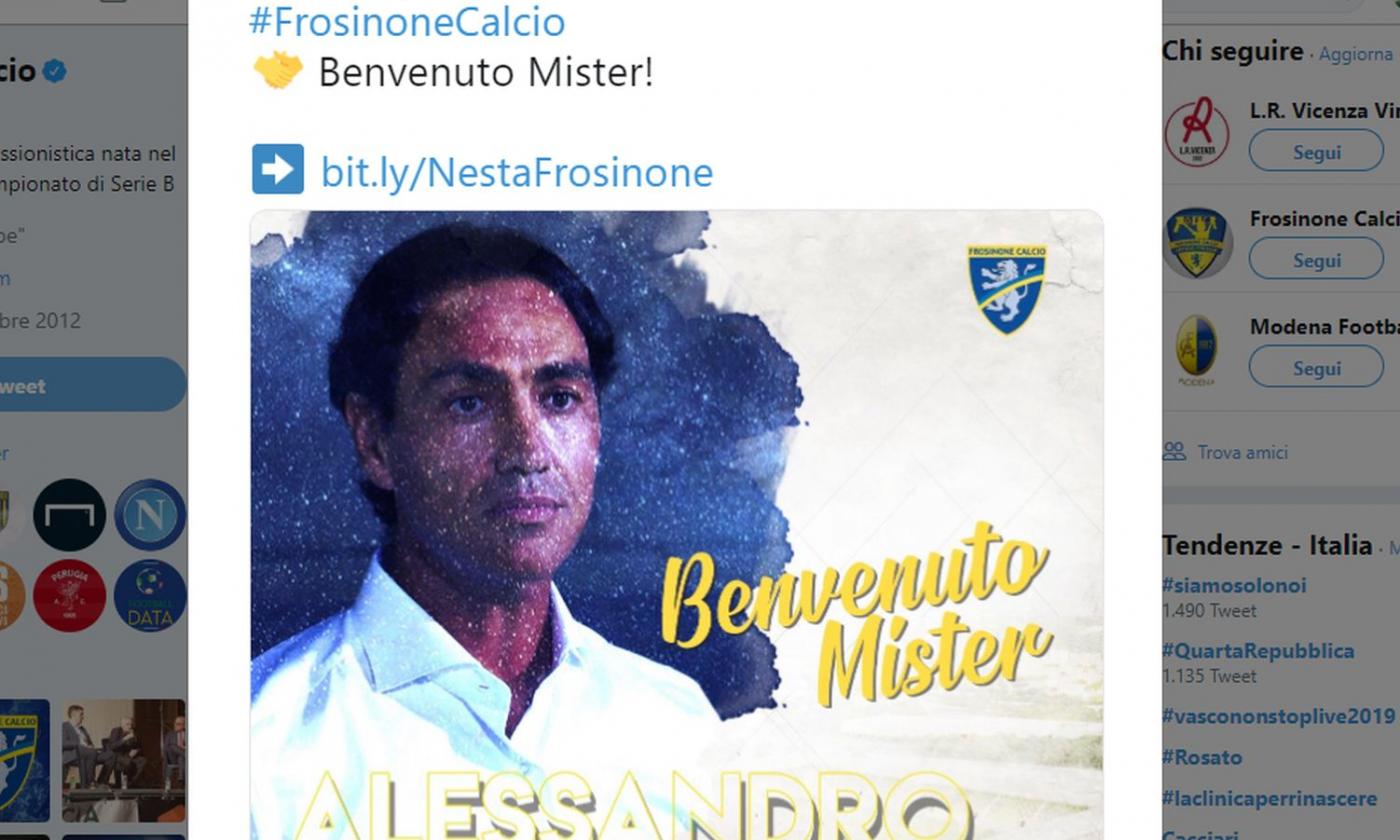 Frosinone, UFFICIALE: Nesta è il nuovo allenatore