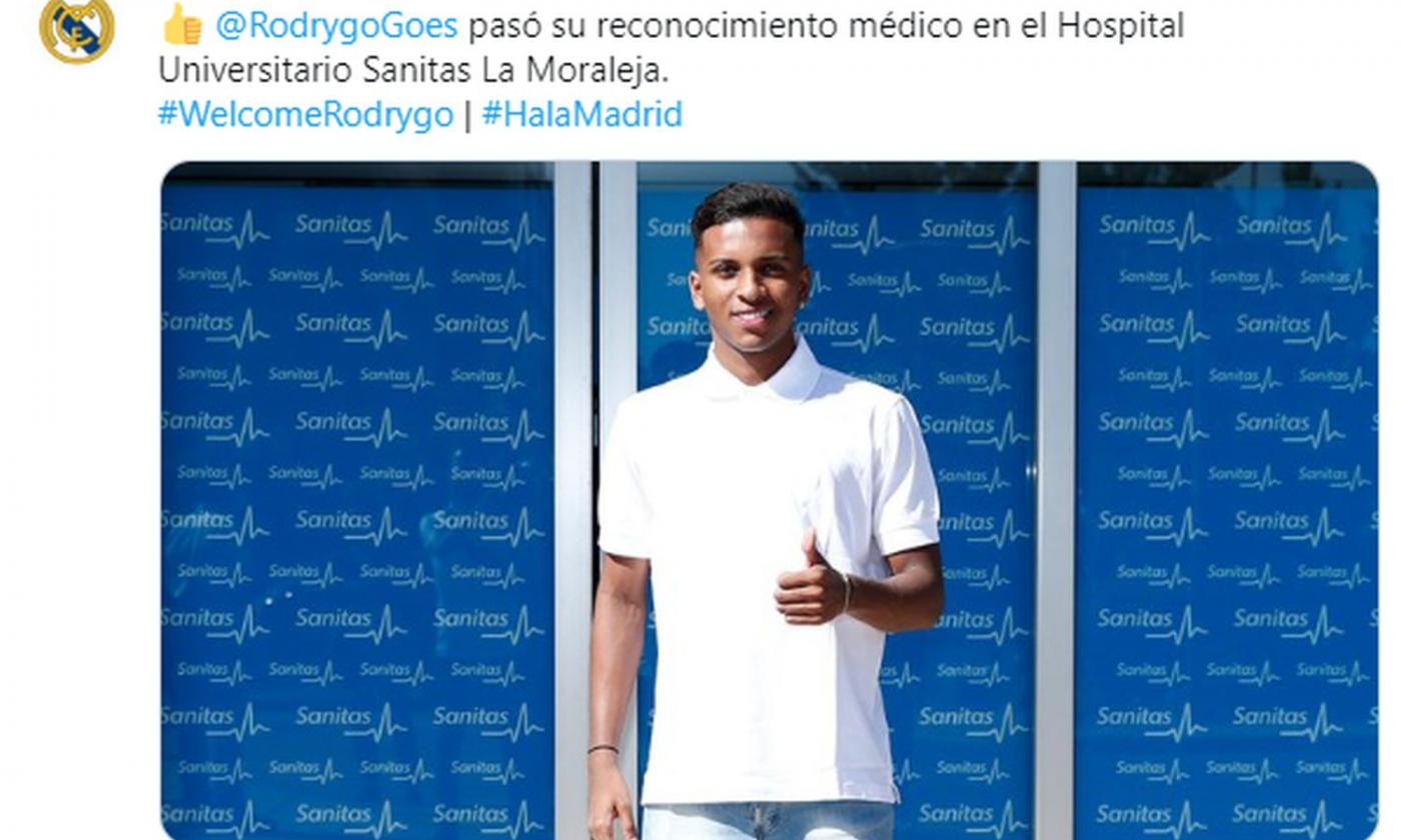 Real Madrid, visite ok per il neo-acquisto Rodrygo