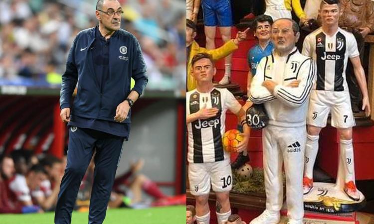 Sarri alla Juve e... nel presepe: a Napoli è diventato Giuda, coi suoi 30 denari
