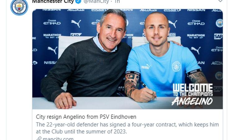 Manchester City, UFFICIALE: torna Angelino