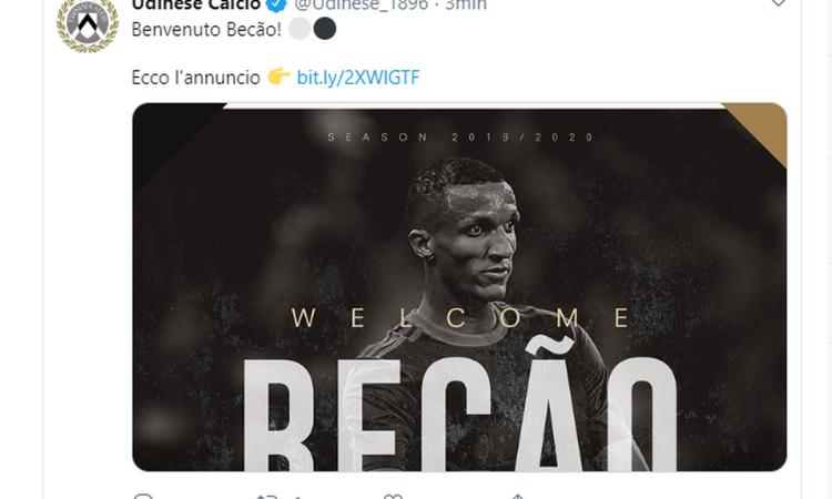 Udinese, UFFICIALE: arriva Becão