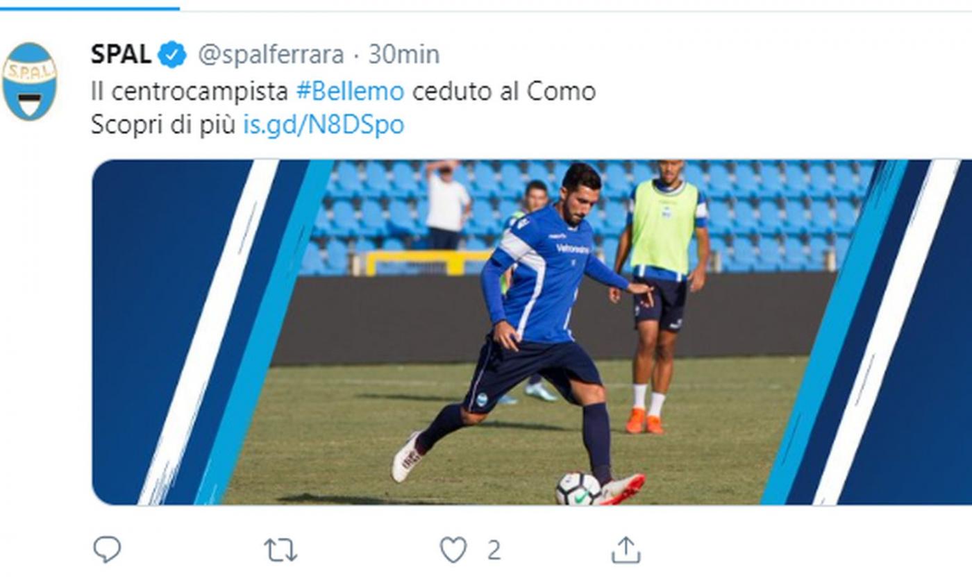 Como, UFFICIALE: arriva un giocatore dalla Spal