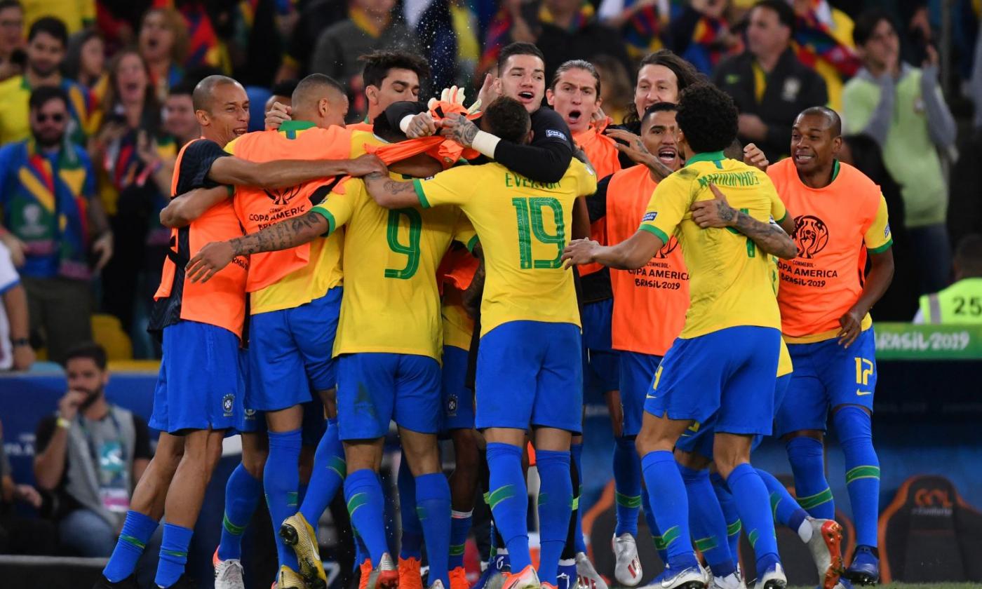 Brasile, 3-1 al Perù e nona Coppa America: il Maracanà fa festa