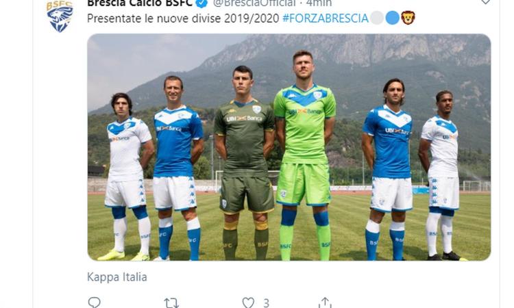Bresciamania: nelle nuove maglie, manca una "V"
