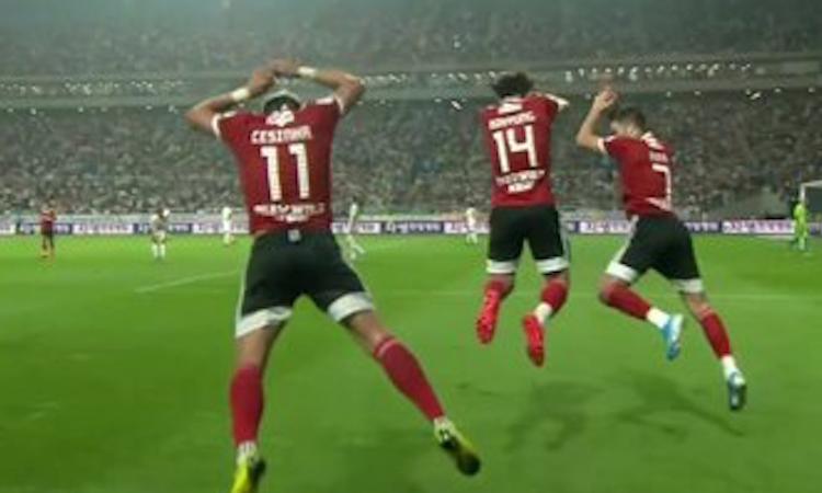 Cesinha… come Cristiano Ronaldo: segna alla Juve ed esulta alla CR7 VIDEO