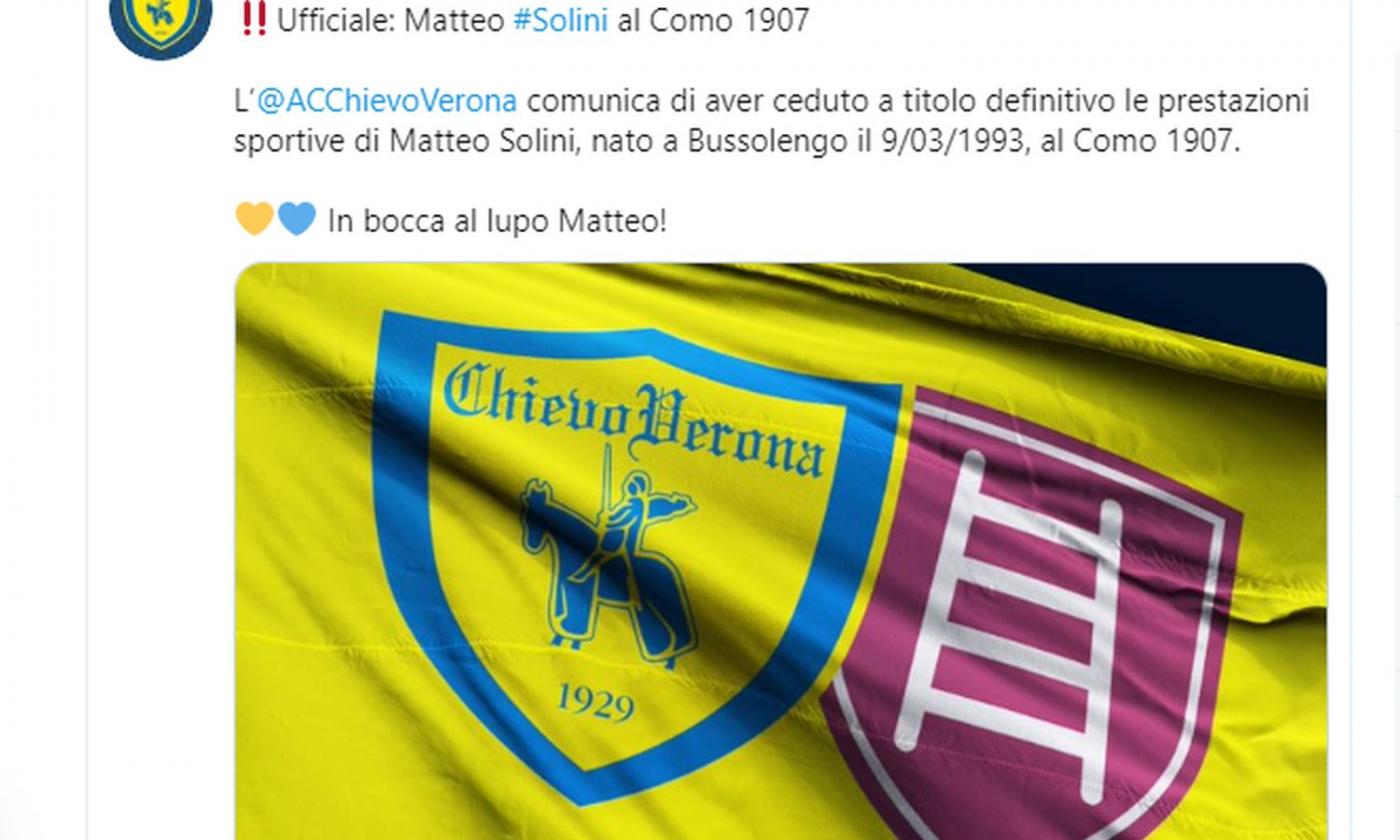 Chievo, UFFICIALE: un difensore va al Como