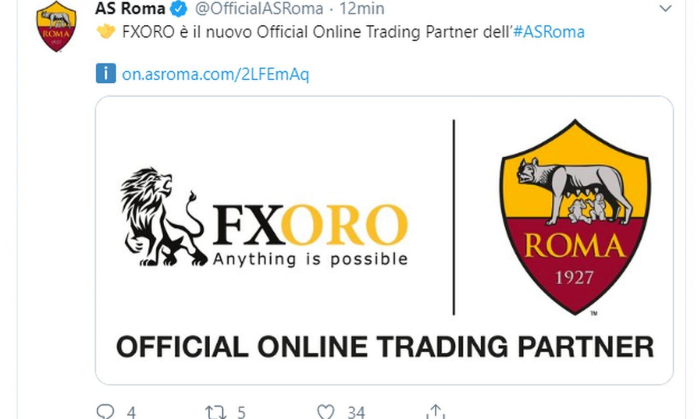 Roma, FXORO è il nuovo Official Online Trading Partner