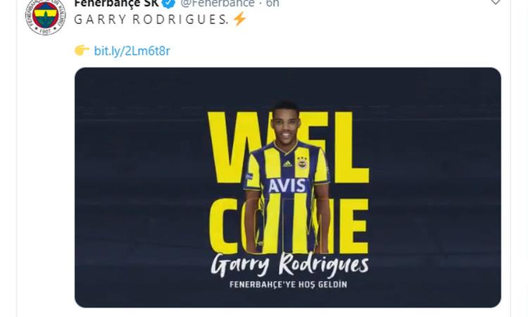 Fenerbahce, UFFICIALE: arriva Garry Rodrigues