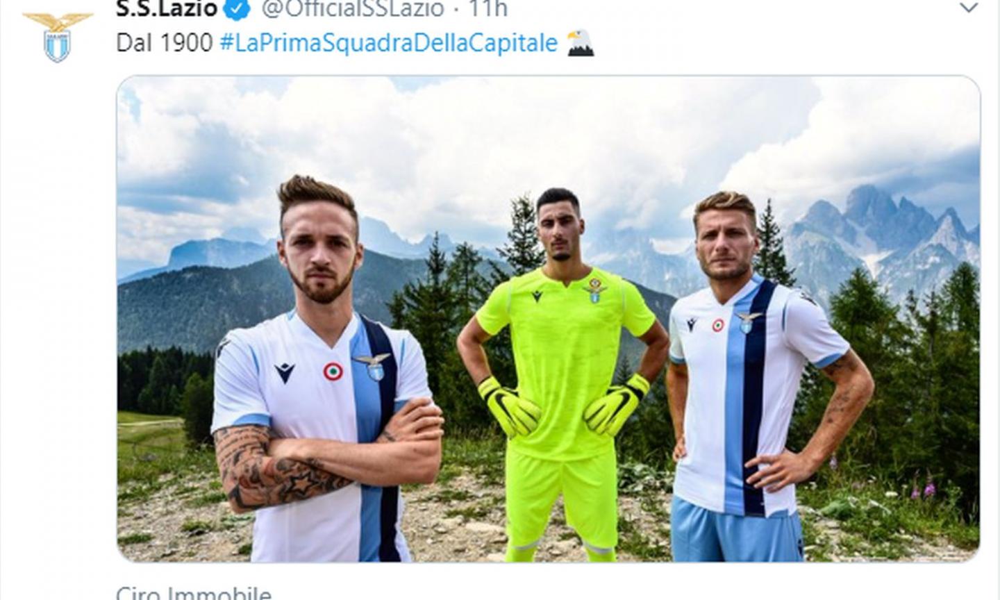 Lazio, presentata la nuova seconda maglia FOTO