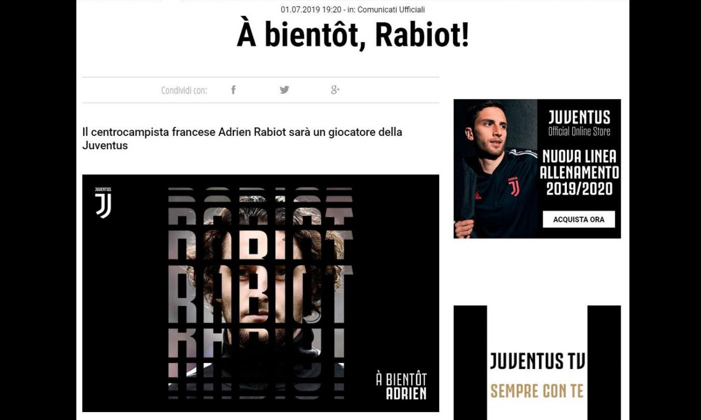 Watch: Rabiot's message to the bianconeri fans: 'Forza Juve'