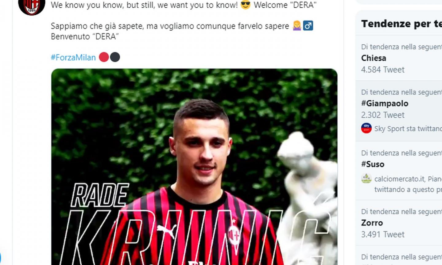 Milan, Krunic saluta Empoli: 'Mi ha fatto diventare uomo, ora vado nel mio club preferito'