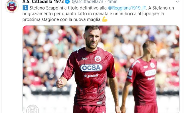 Cittadella, UFFICIALE: Scappini in Serie C