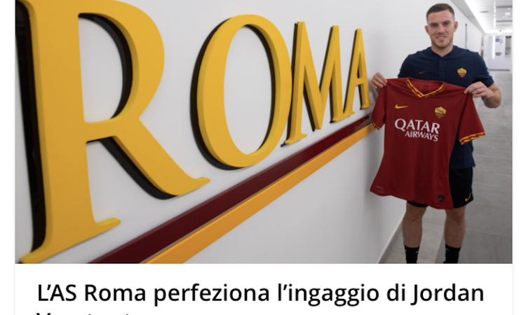 Roma, Veretout: 'Felice di essere qui, con grandi giocatori'
