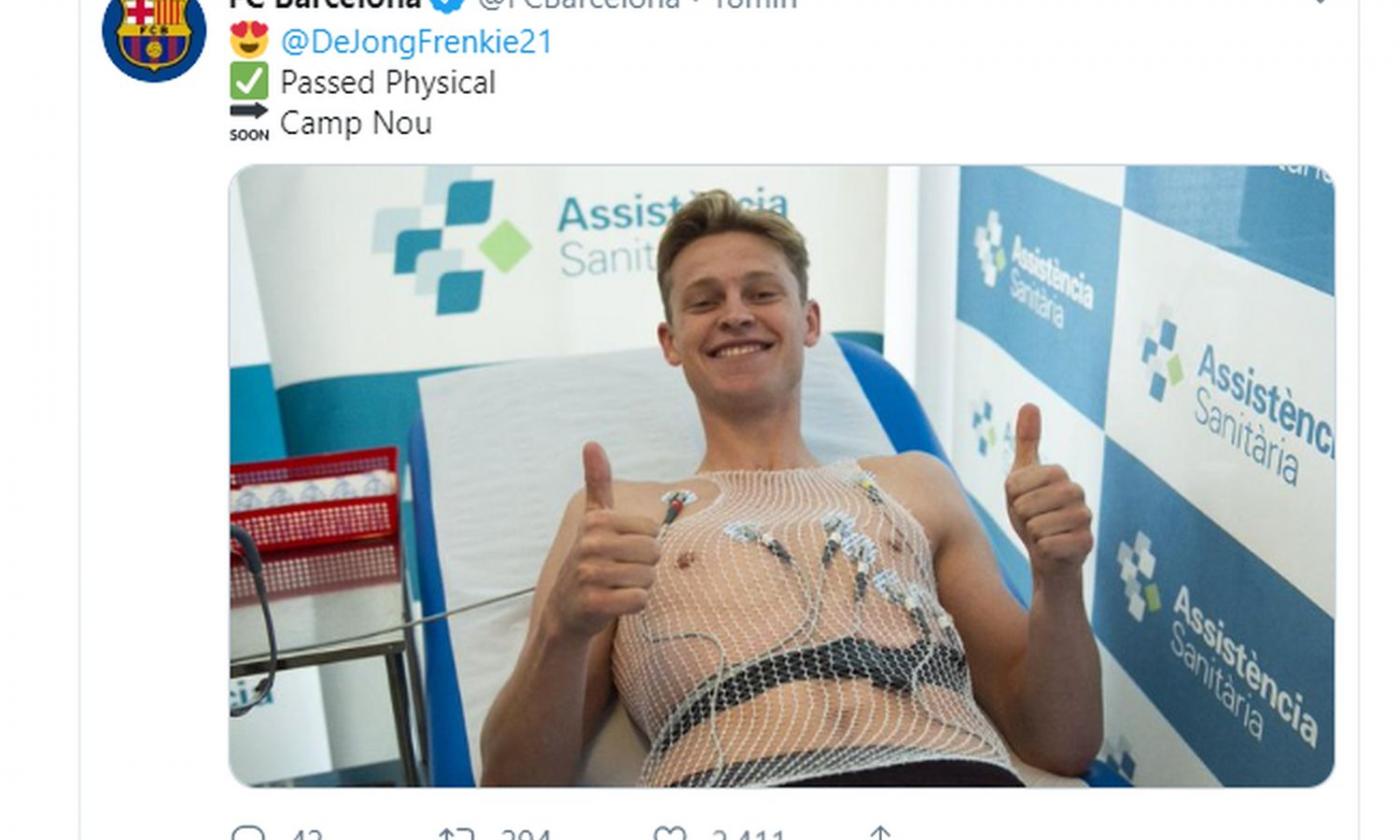 Frenkie de Jong passes medical ahead of Barça move