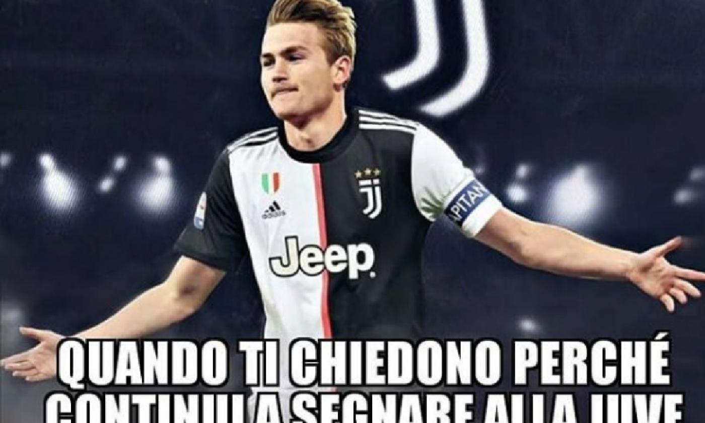 Juve-Inter, l'autogol di De Ligt scatena l'ironia social FOTO