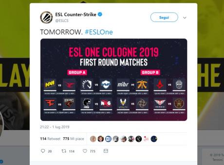 Counter Strike Global Offensive: al via l'ESL One Cologne 2019, 300mila dollari di montepremi
