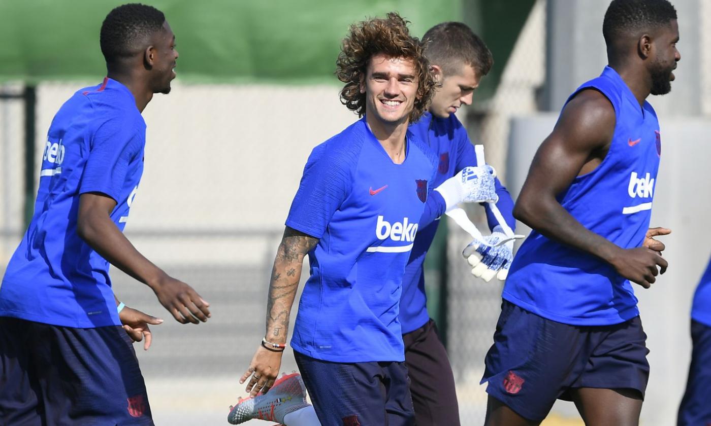 Griezmann da ridere: doppio tunnel in allenamento VIDEO