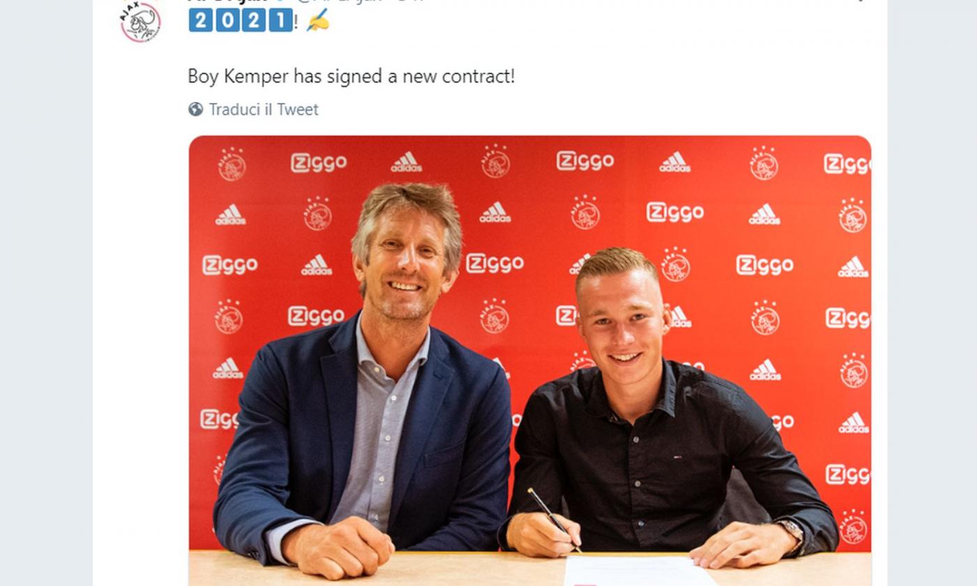 Ajax, UFFICIALE: rinnova il '99 Kemper