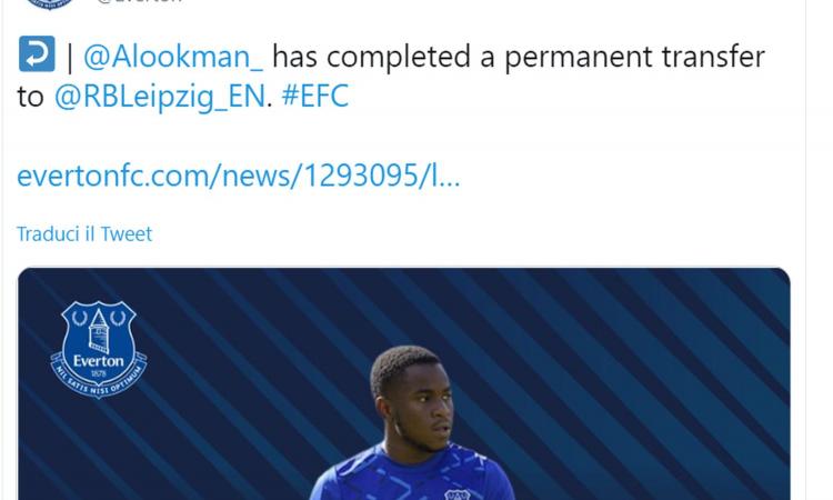 Everton, UFFICIALE: Lookman è dell'RB Lipsia