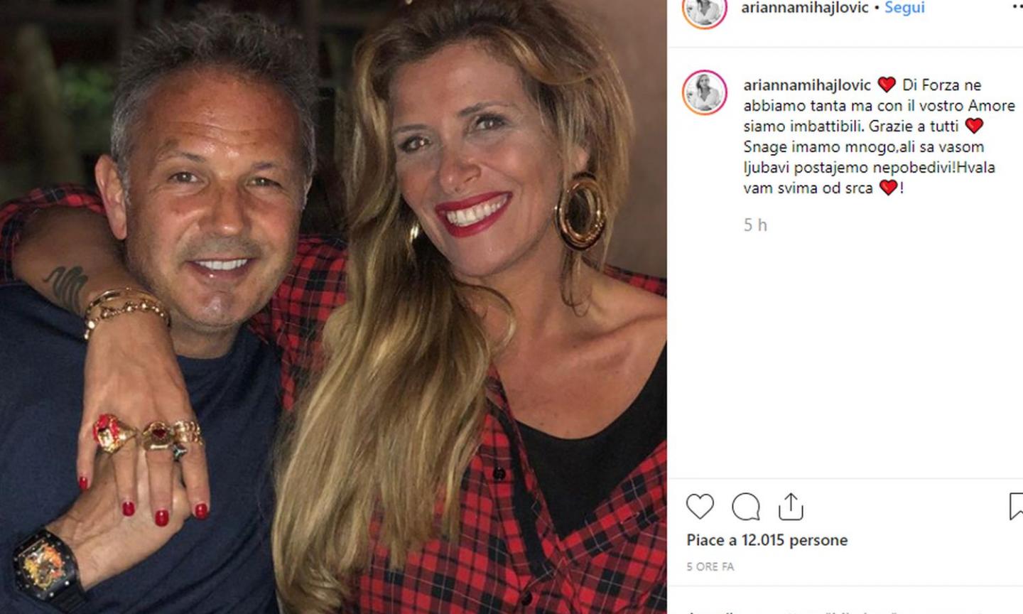 La moglie di Mihajlovic: 'Con il vostro amore siamo imbattibili' FOTO. Sinisa 'in panchina' per l'amichevole del Bologna