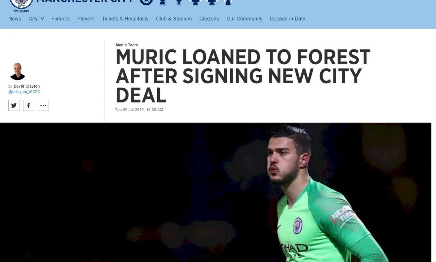 Manchester City, UFFICIALE: un portiere via in prestito