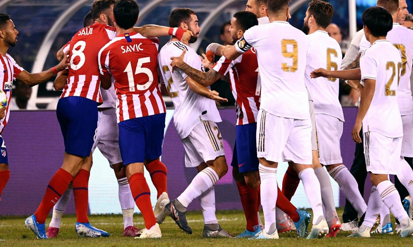 ICC, sfida infuocata tra Real Madrid-Atletico: finisce 3-7 con rissa. Umiliazione storica per i blancos