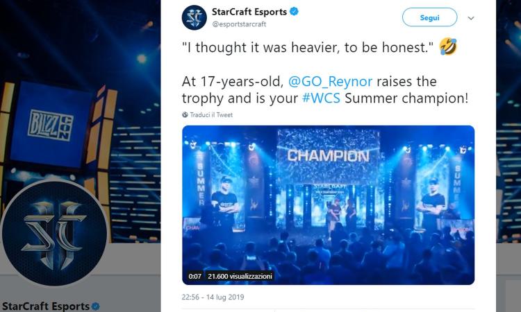 Starcraft 2: il 17 italiano 'Reynor' trionfa al WCS Summer 2019 di Kiev!