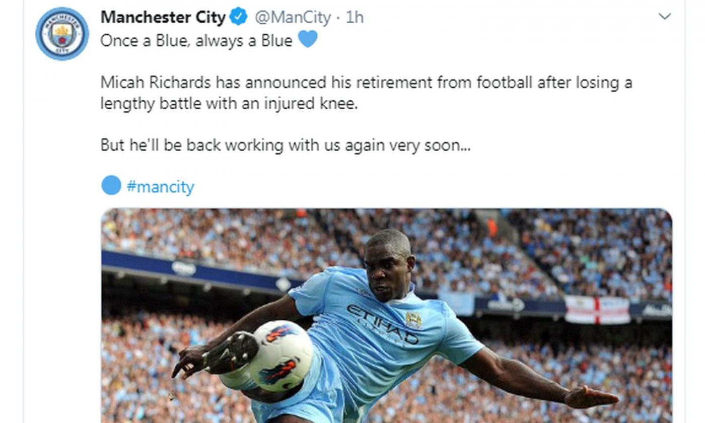 Ex Manchester City e Fiorentina, UFFICIALE: si ritira Micah Richards a soli 31 anni