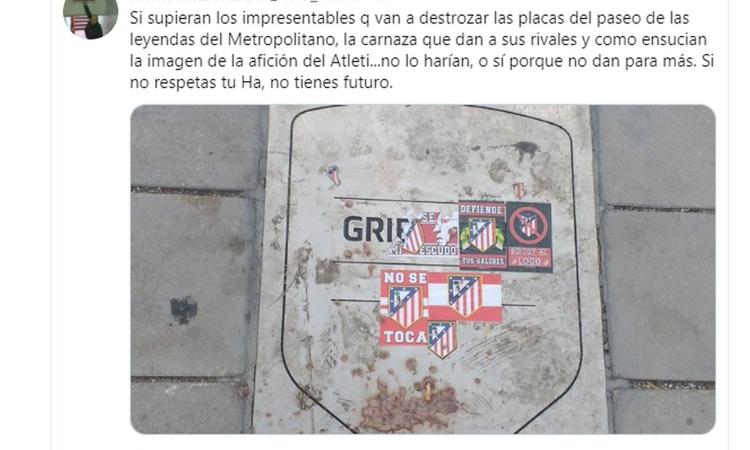 Atletico Madrid, rovinata la targa di Griezmann al Wanda Metropolitano FOTO