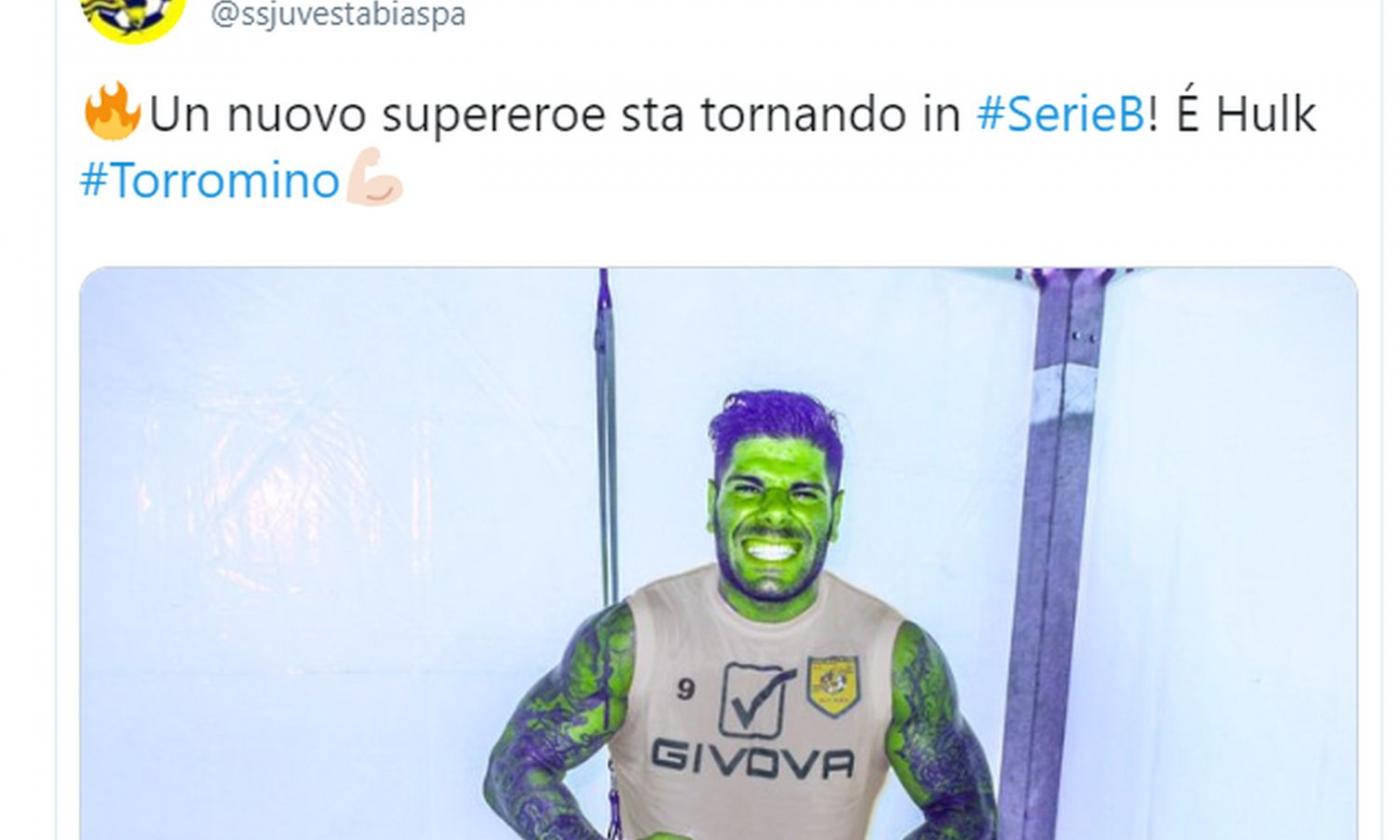 Juve Stabia, Torromino diventa Hulk! FOTO