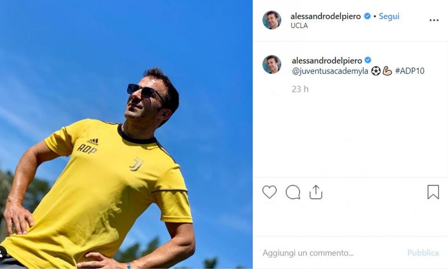 Del Piero allenatore della Juve Academy a Los Angeles FOTO