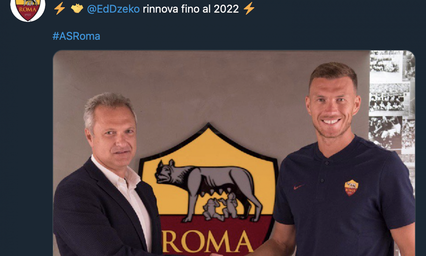 UFFICIALE: DZEKO RINNOVA con la Roma fino al 2022. Inter gelata