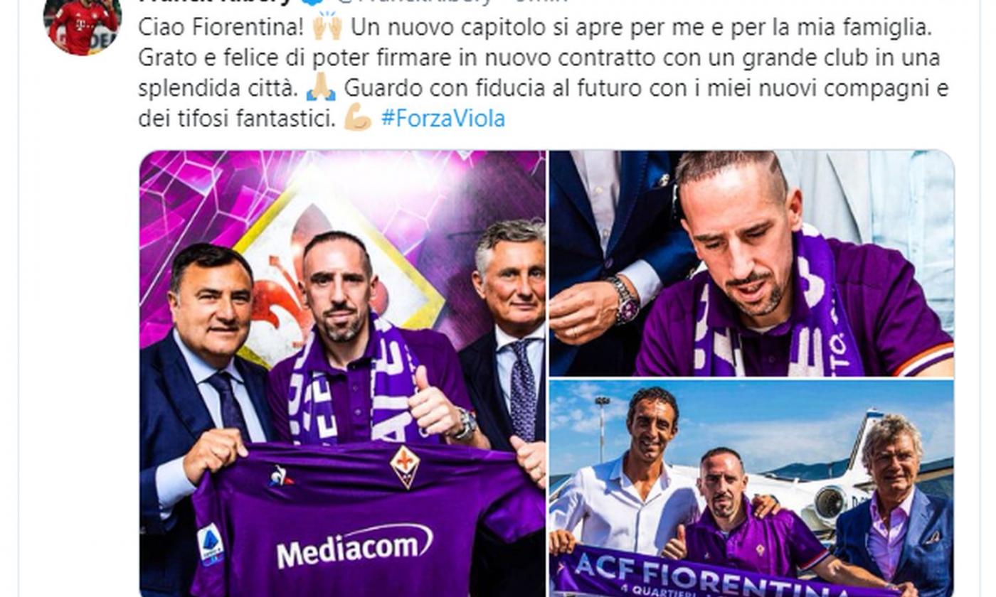 Fiorentina, Ribery: 'Sono in un grande club: ho fiducia per il futuro'