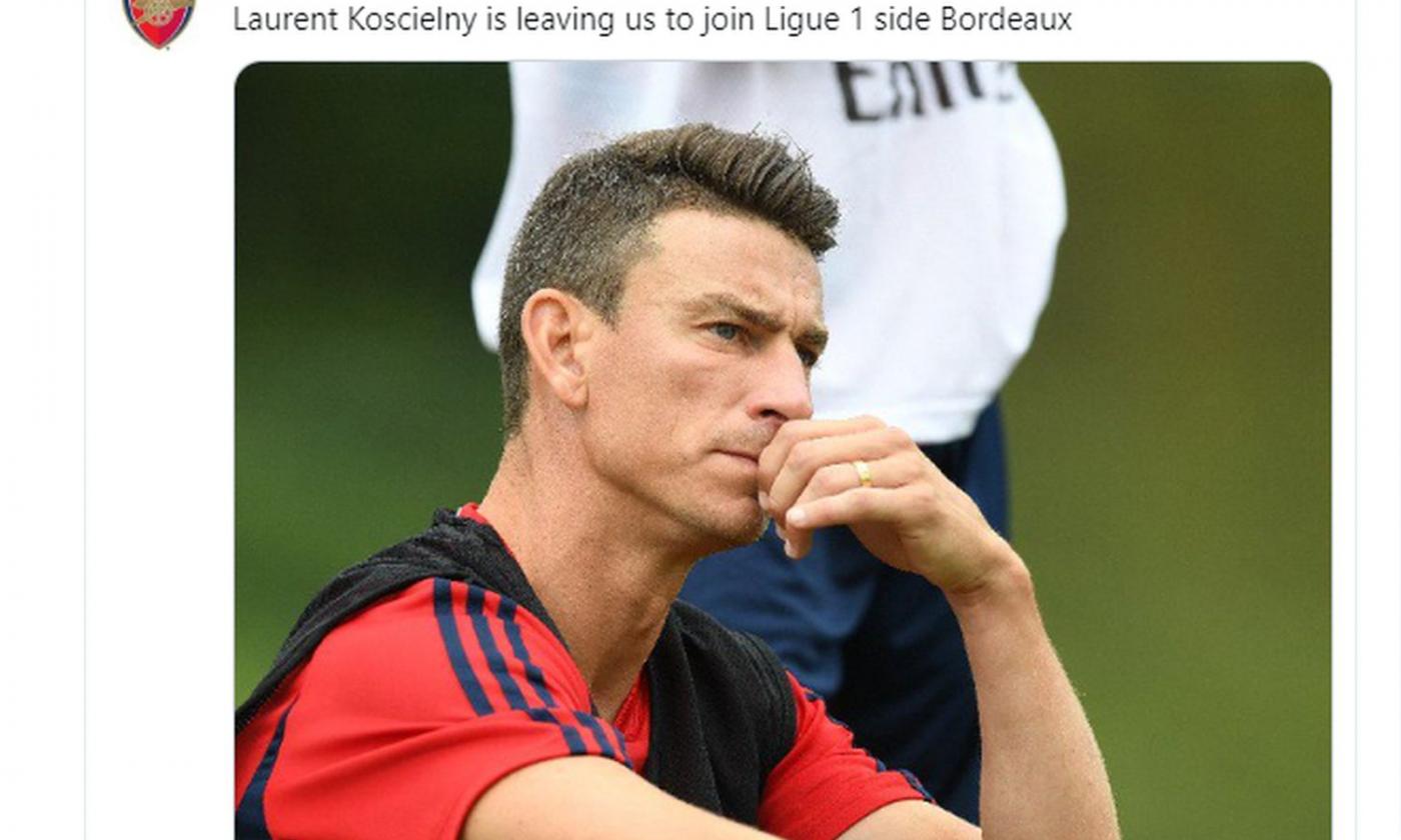 Arsenal, UFFICIALE: saluta capitan Koscielny, va in Francia