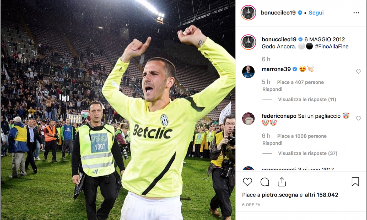 Juve, Bonucci si esalta sui social: '6 maggio 2012, godo ancora!'