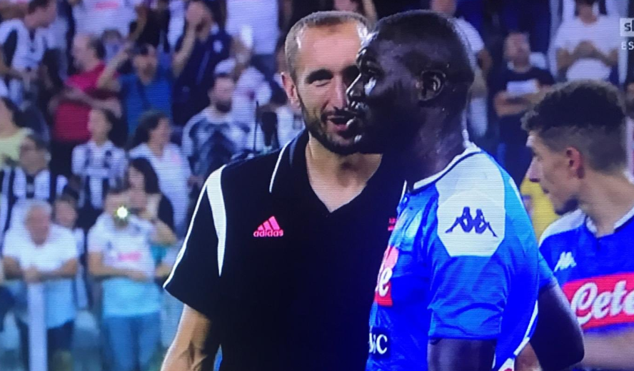 Napoli, Chiellini a Koulibaly: 'Sei il più bravo, Kalidou'