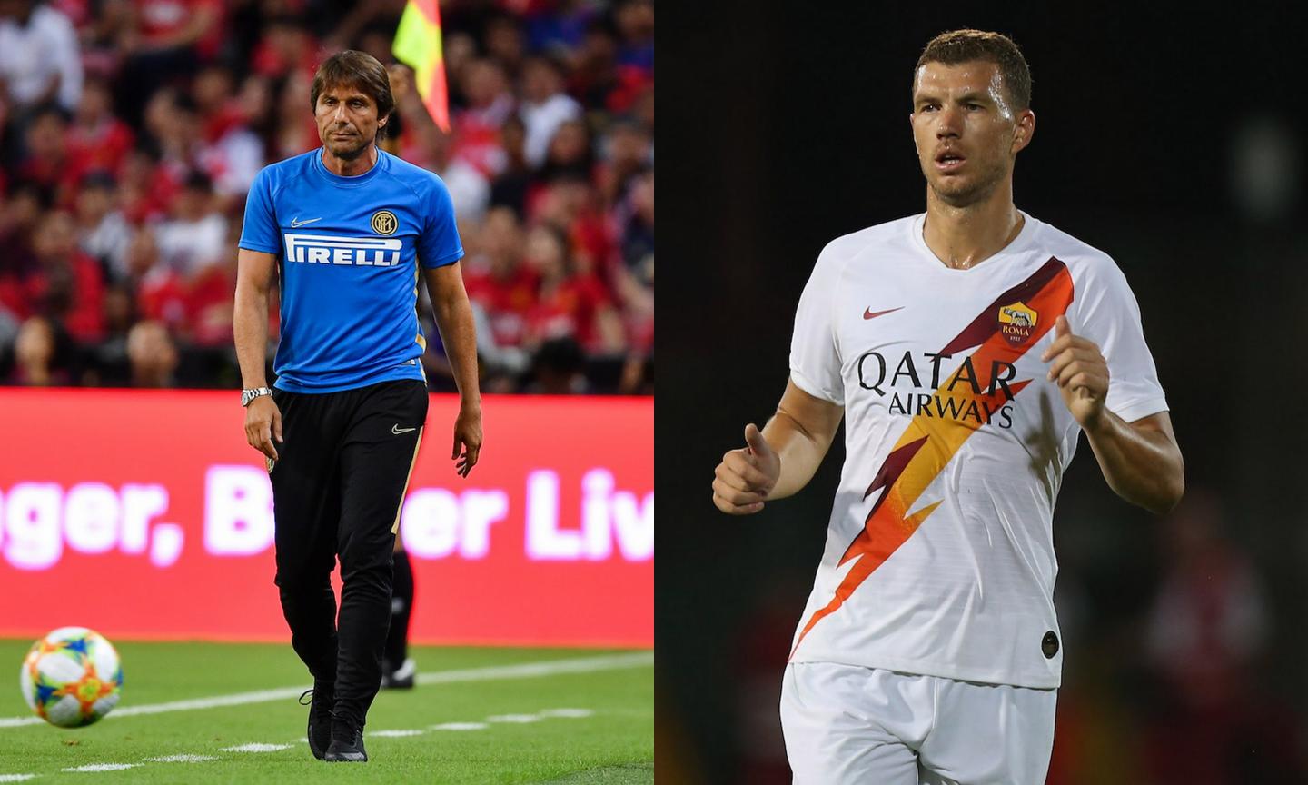 Dzeko show con la Roma, Conte inquieto: settimana chiave per l'Inter