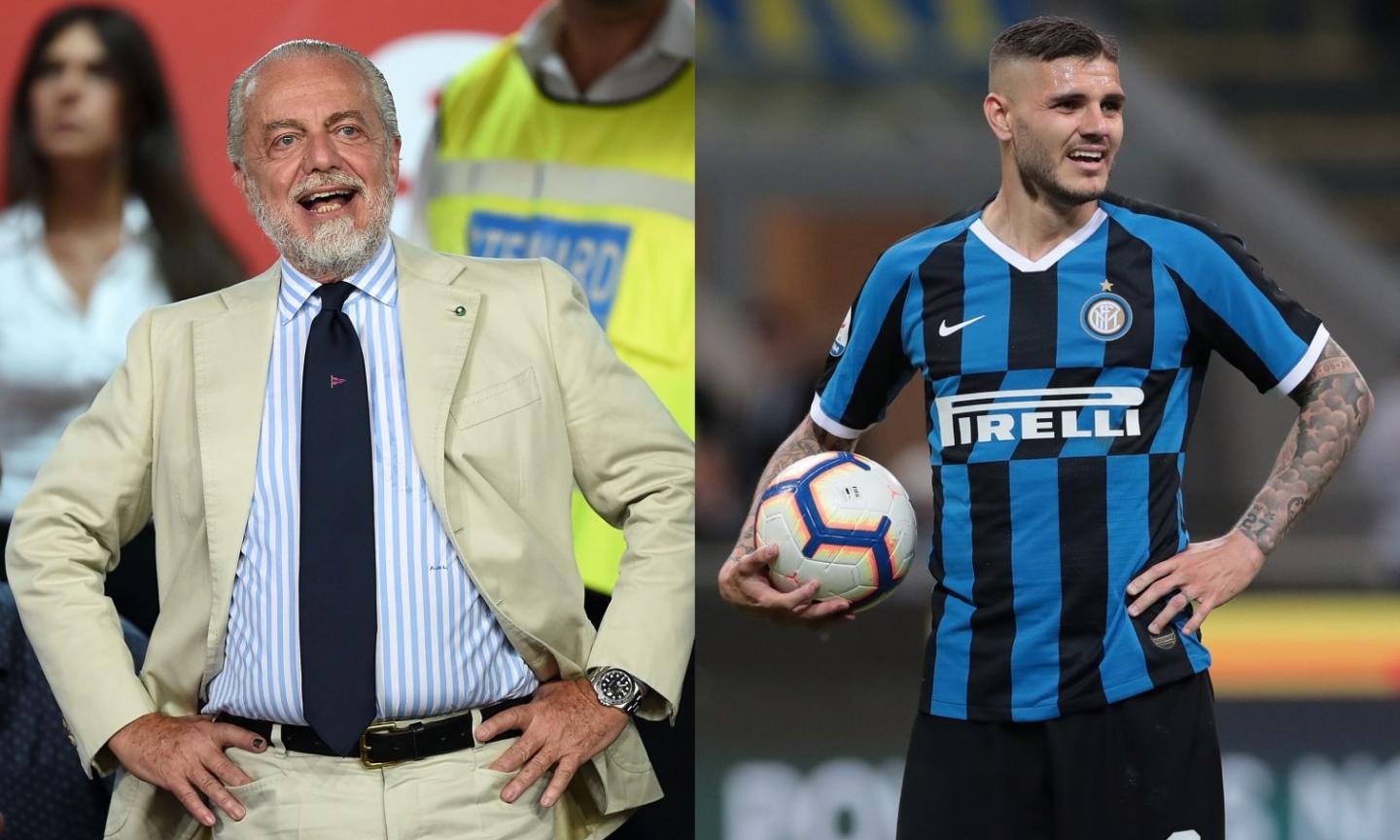 Napoli, il piano di De Laurentiis per strappare Icardi alla Juve