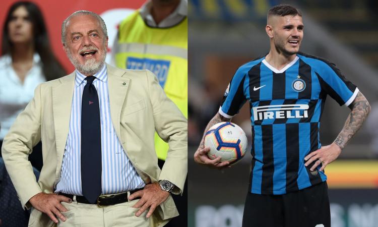 Napoli, il piano di De Laurentiis per strappare Icardi alla Juve
